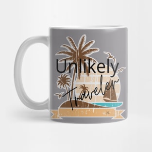 Unlikely Traveler Beach Scene Mug